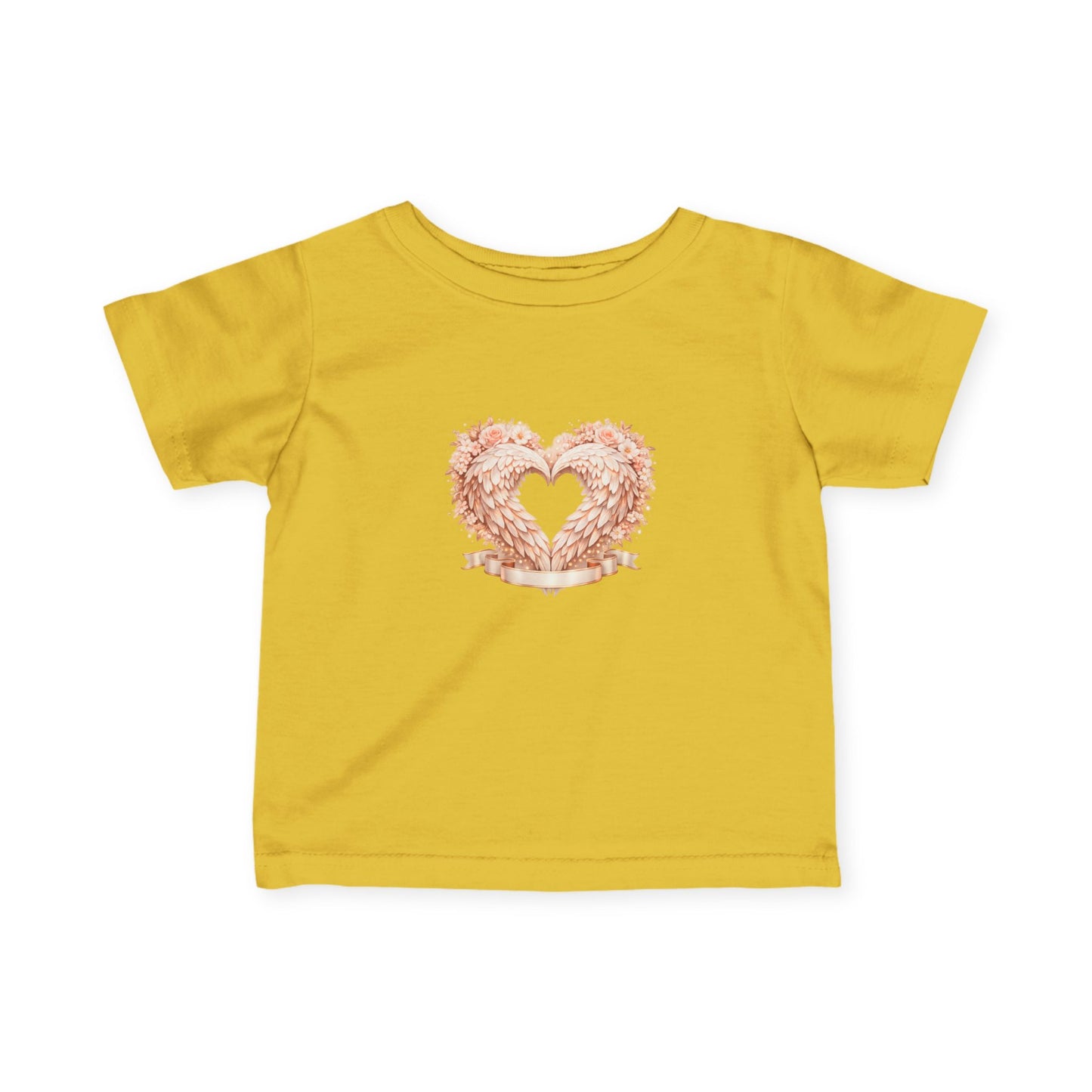 Infant Tee — Rose Gold Floral Heart Baby Shirt