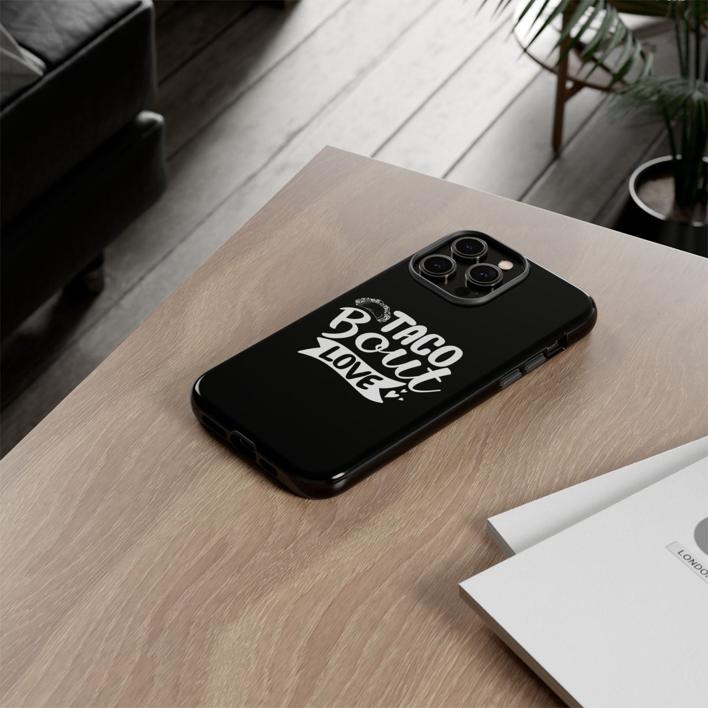 Taco Bout Love phone case | iPhone protective case, food pun design