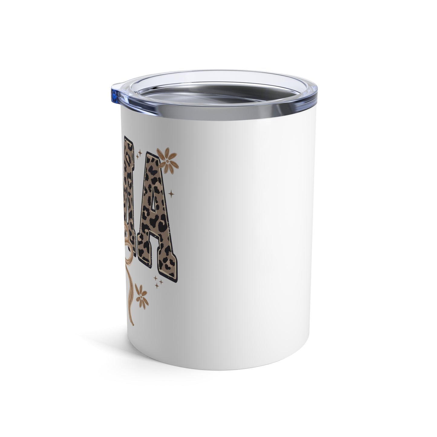 Mama Leopard Print Bow tumbler | 10oz stainless steel insulated