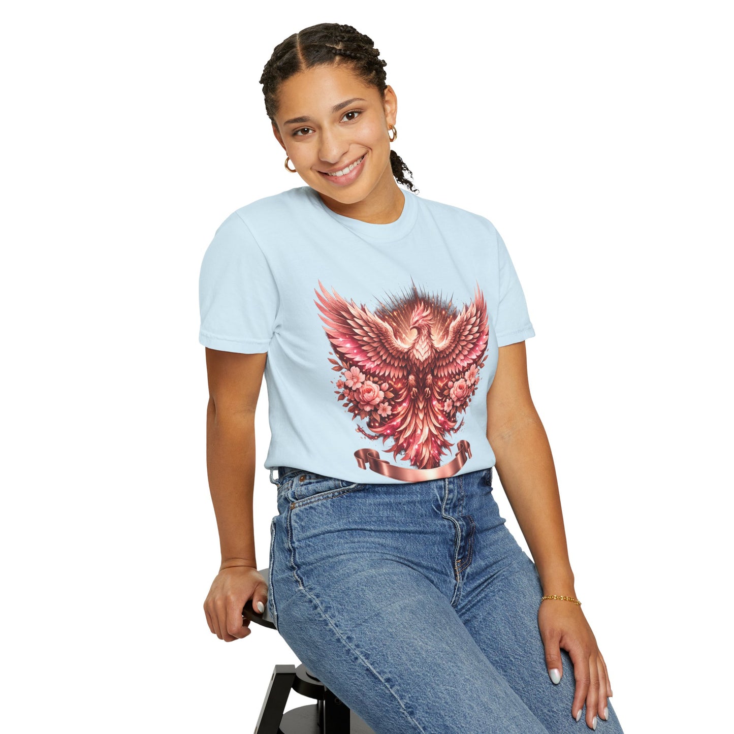 Phoenix Floral T-Shirt — Rising Phoenix Graphic Tee