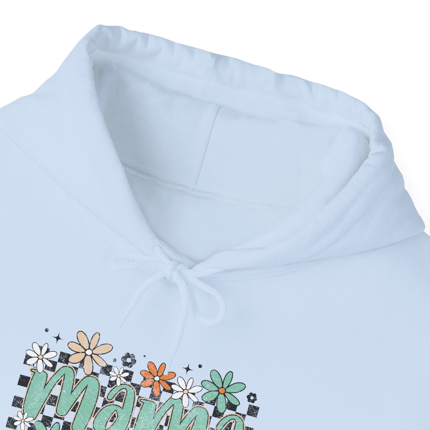 Floral Mama Hoodie – Checkerboard Green Mom Sweatshirt