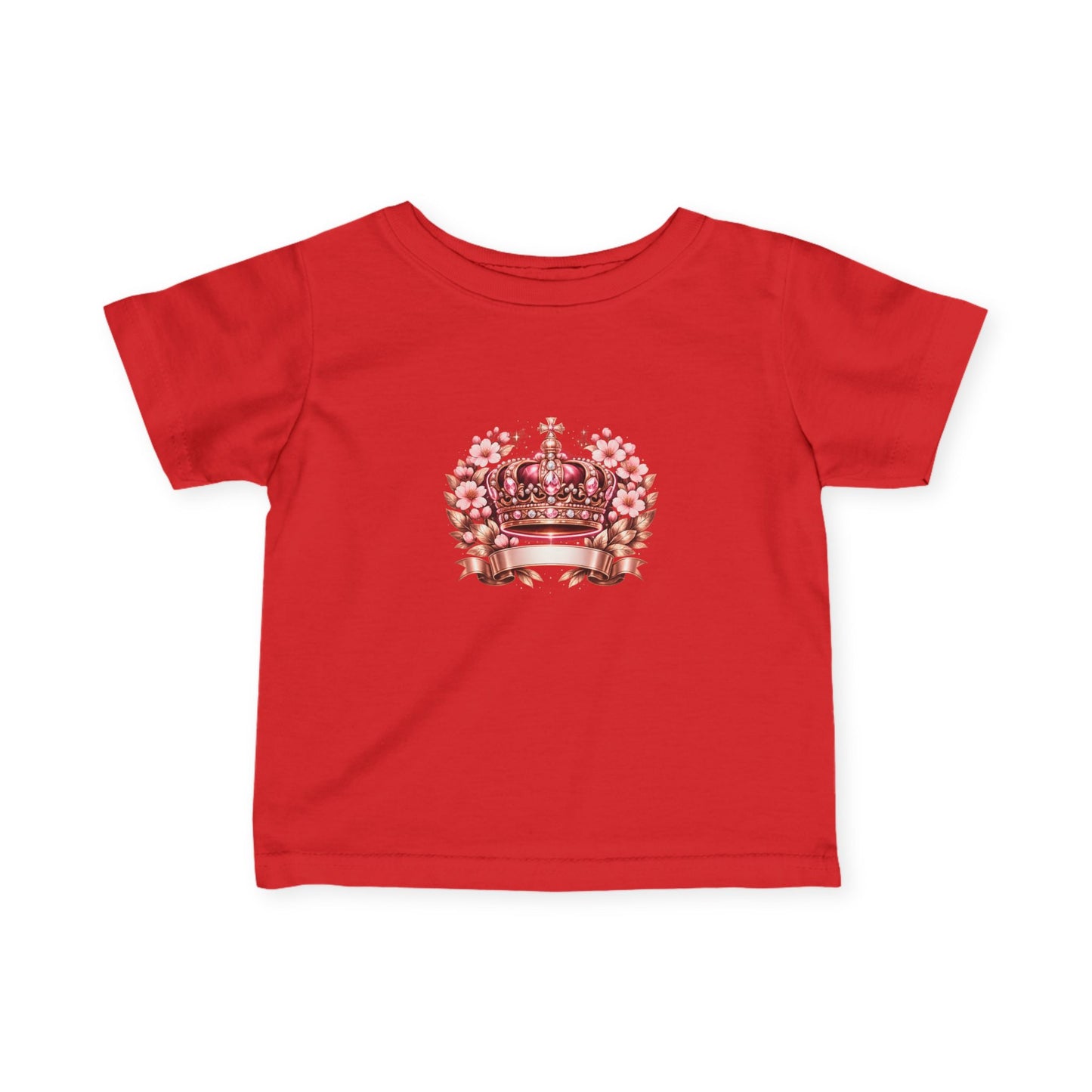 Infant Tee — Pink Floral Crown Baby Shirt