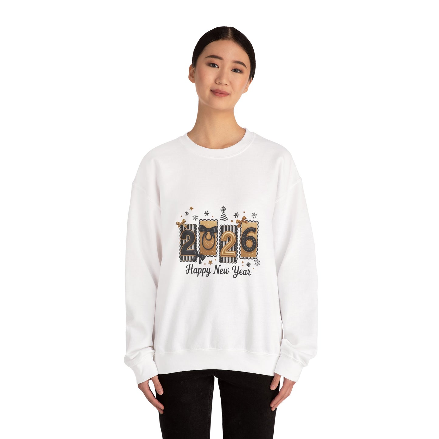 2026 Happy New Year Numbers Sweatshirt | New Year Celebration Crewneck