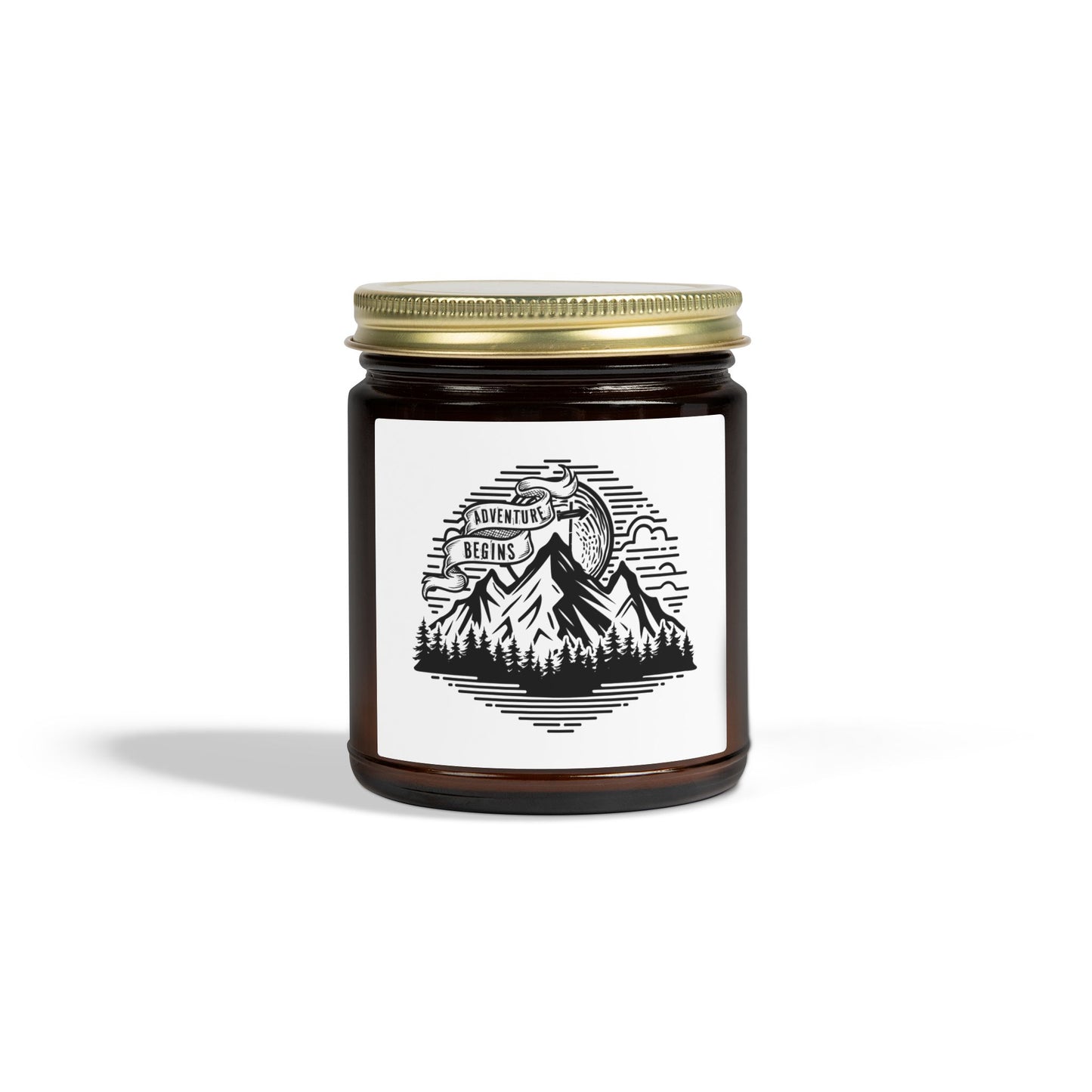 Mountain Adventure Candle Coconut Apricot Wax 4oz 9oz | Travel Illustration