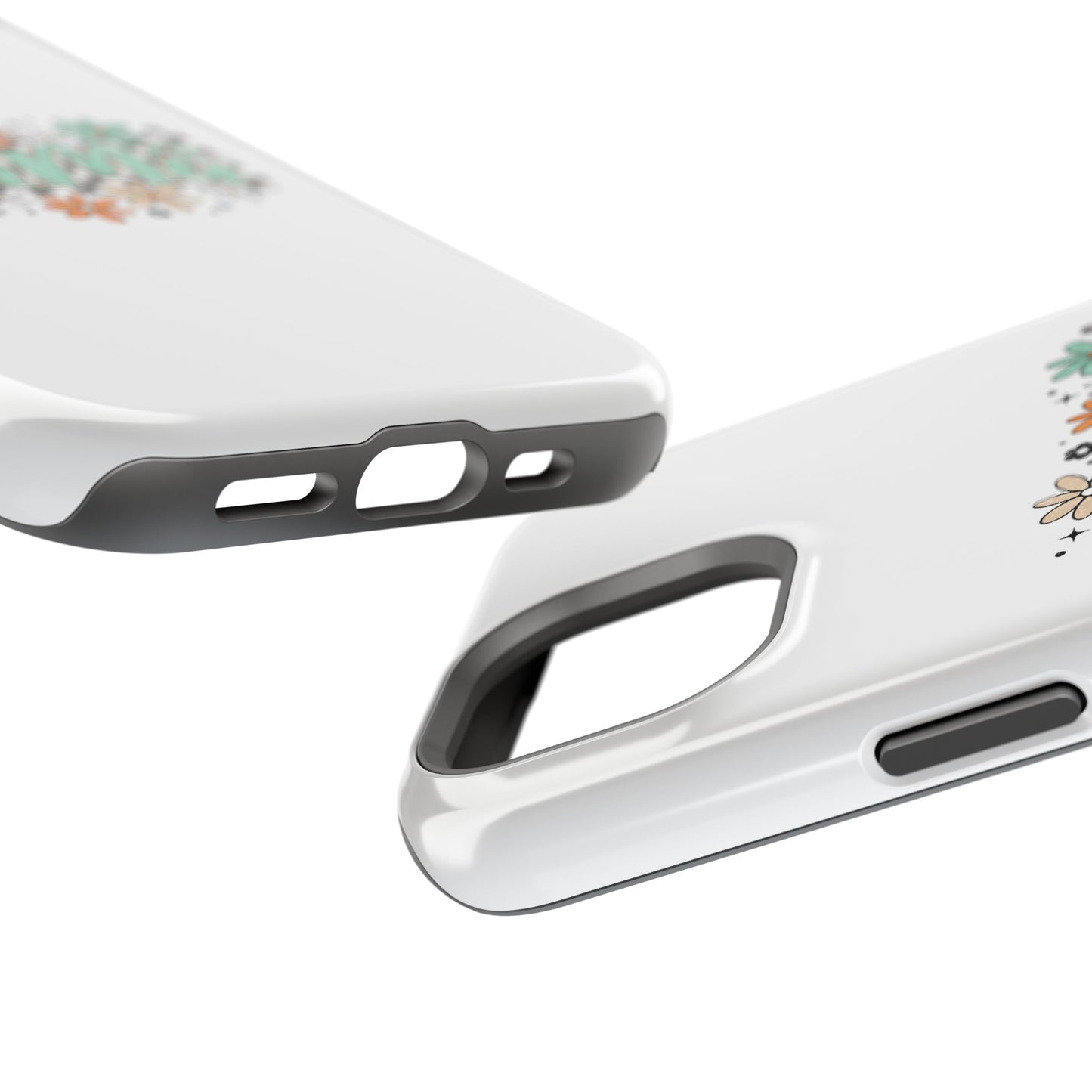 Mama floral checkerboard phone case | Magnetic impact-resistant case