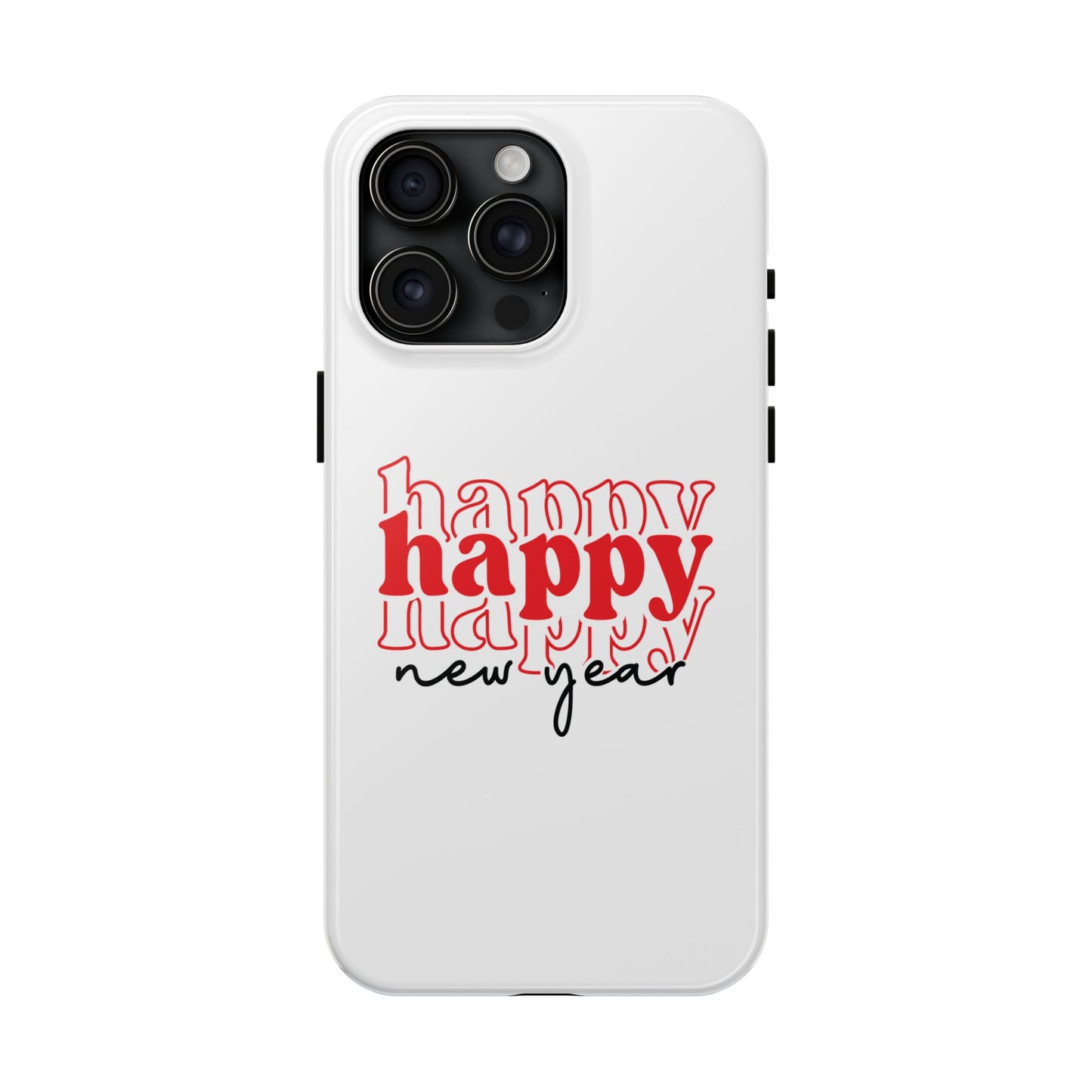 Happy Happy New Year Phone Case | New Year Typographic Design