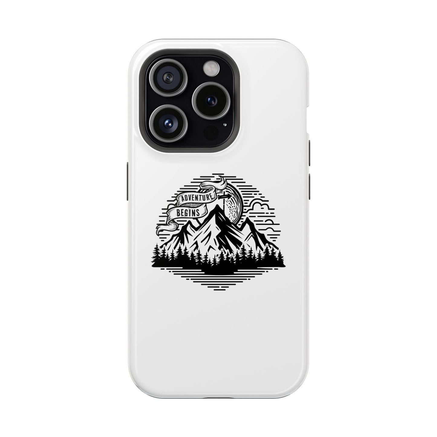 Mountain Adventure Illustration Phone Case | Magnetic Impact-Resistant Case