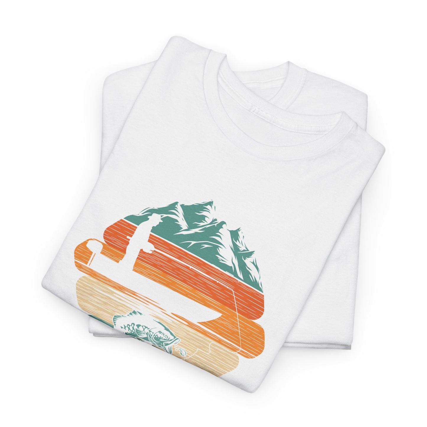 Retro Mountain Surf Tee — Vintage Sunset Waves Nature T-Shirt