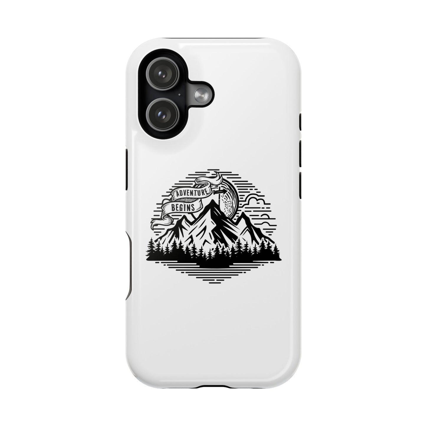 Mountain Adventure Illustration Phone Case | Magnetic Impact-Resistant Case