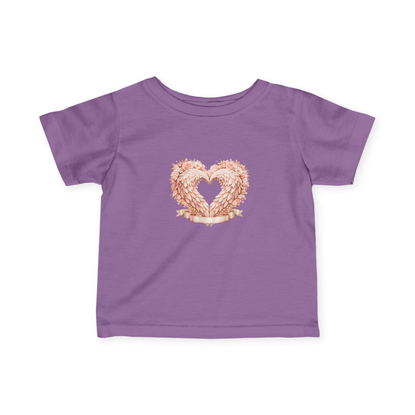 Infant Tee — Rose Gold Floral Heart Baby Shirt