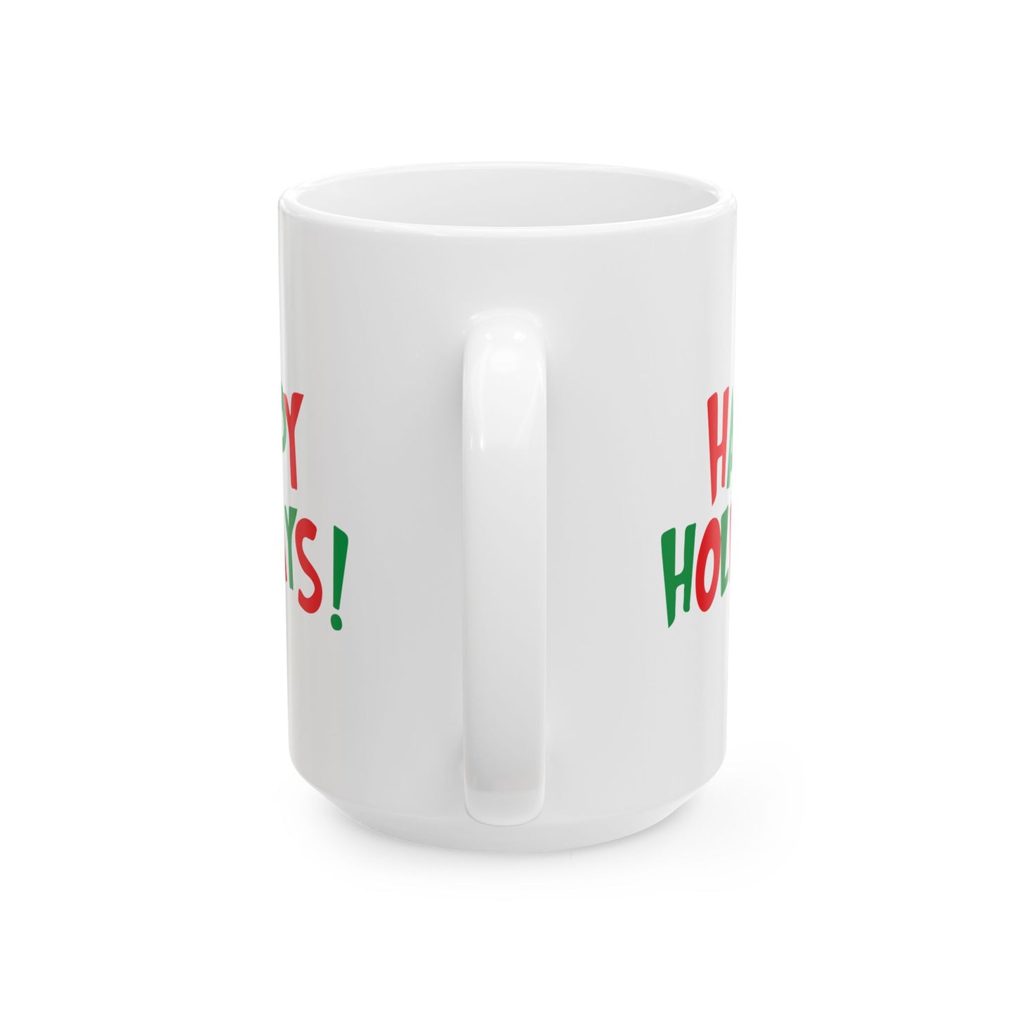 Happy Holidays Mug | Christmas Red Green Holiday Ceramic Mug