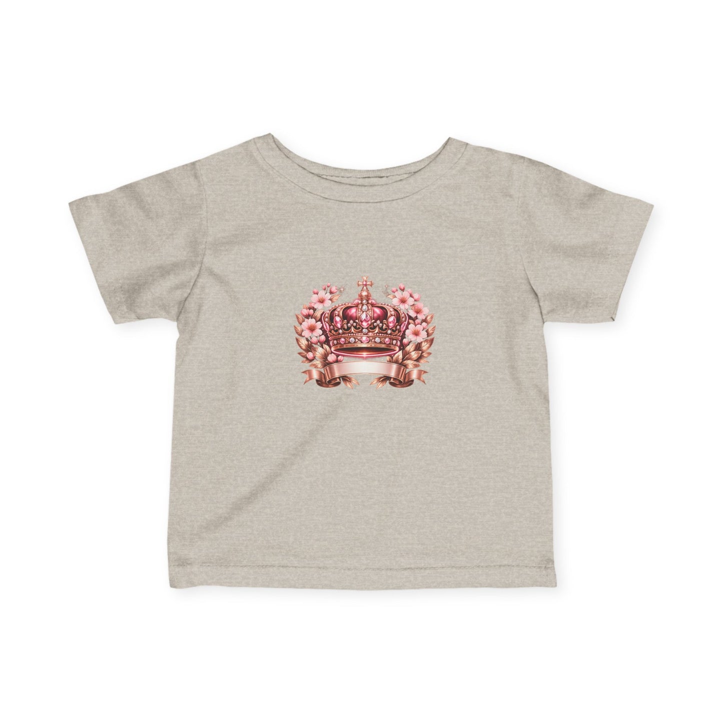 Infant Tee — Pink Floral Crown Baby Shirt