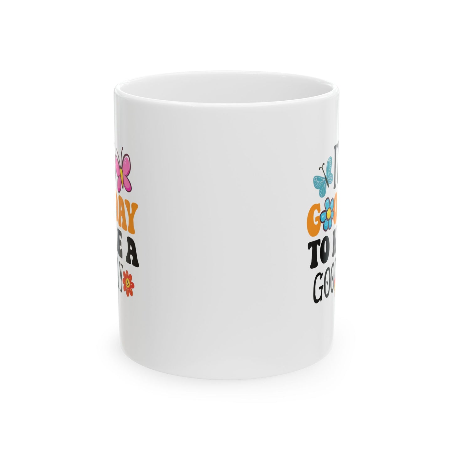 Good Day To Be A Grandma Mug | Floral Butterflies Ceramic Coffee Cup