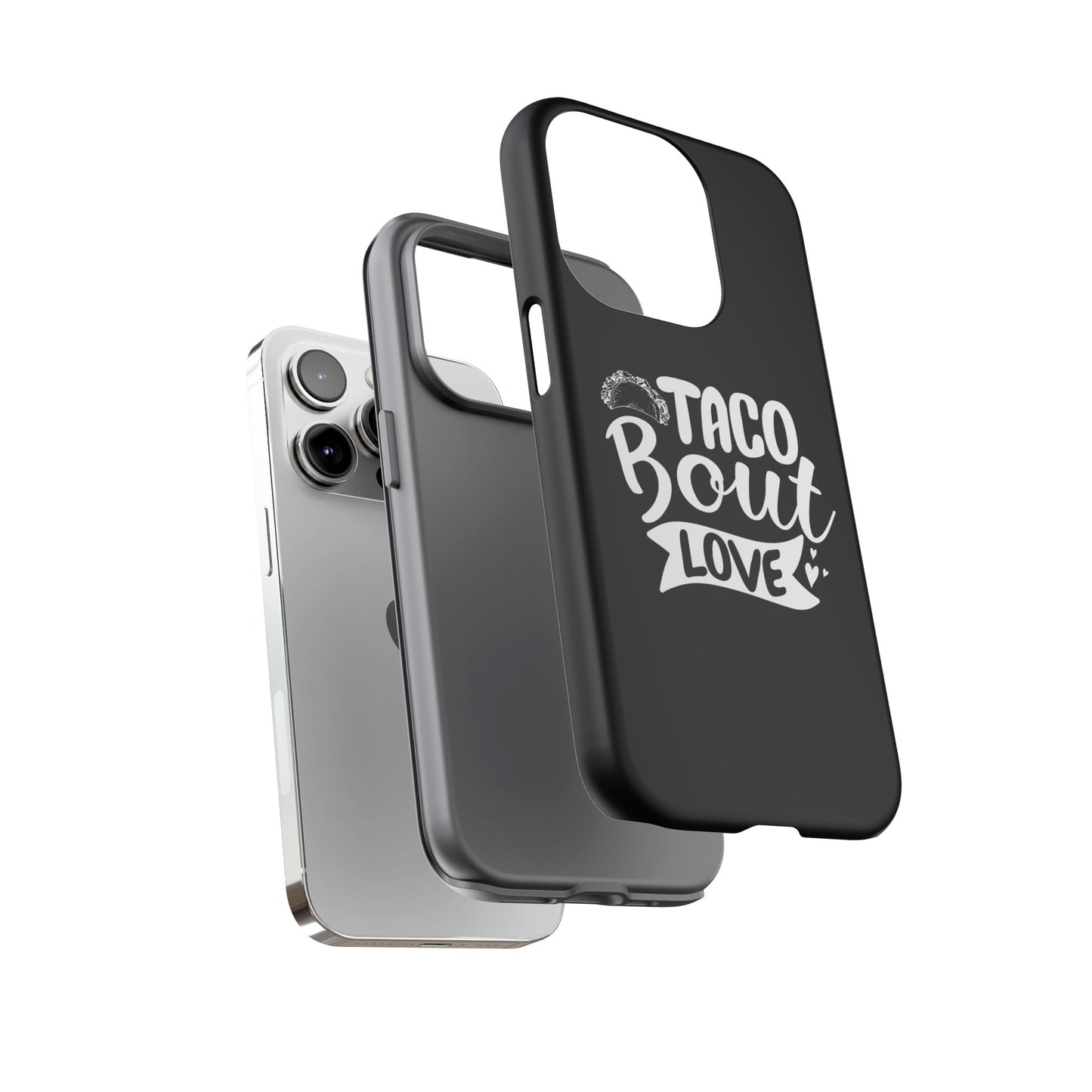 Taco Bout Love phone case | iPhone protective case, food pun design