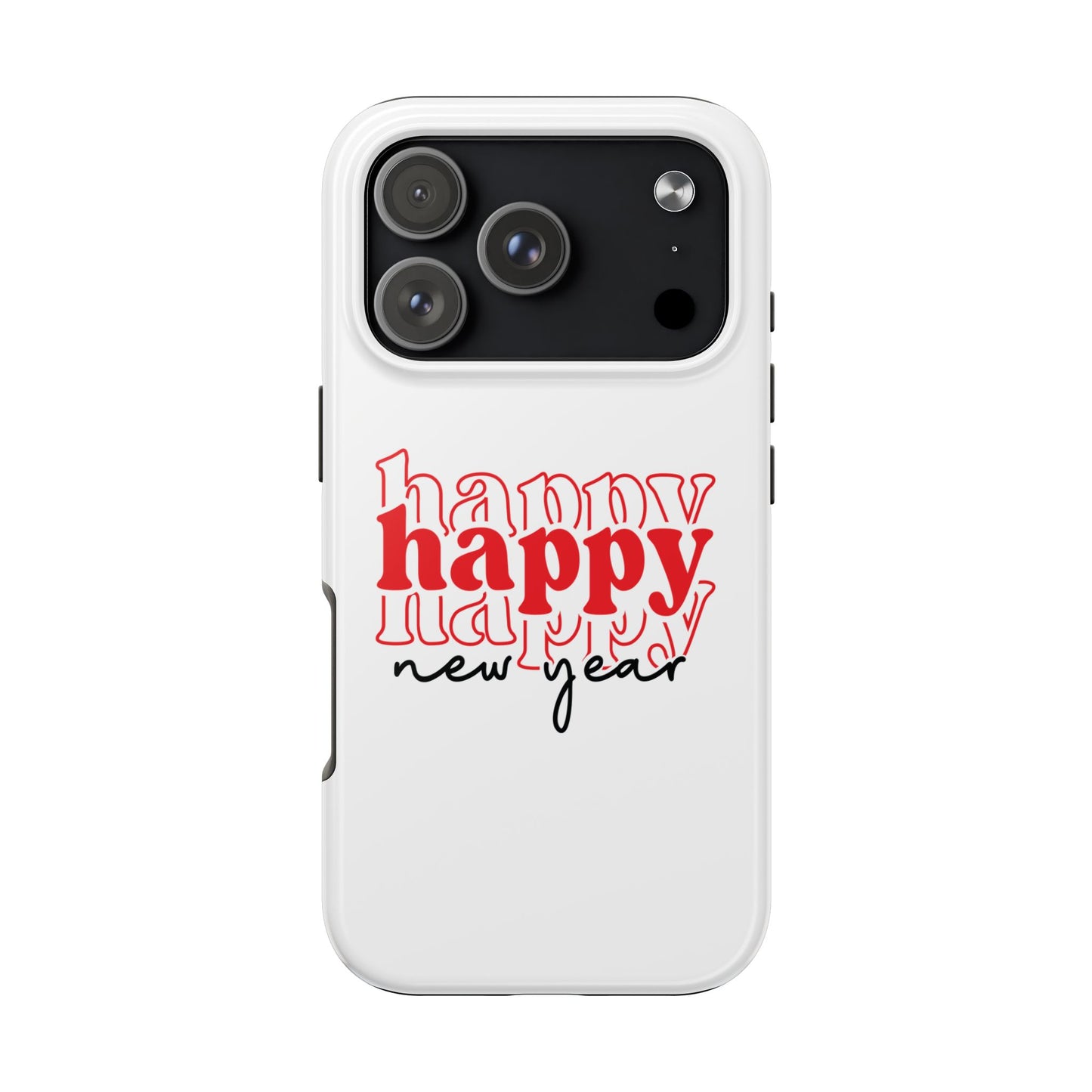 Happy Happy New Year Phone Case | New Year Typographic Design