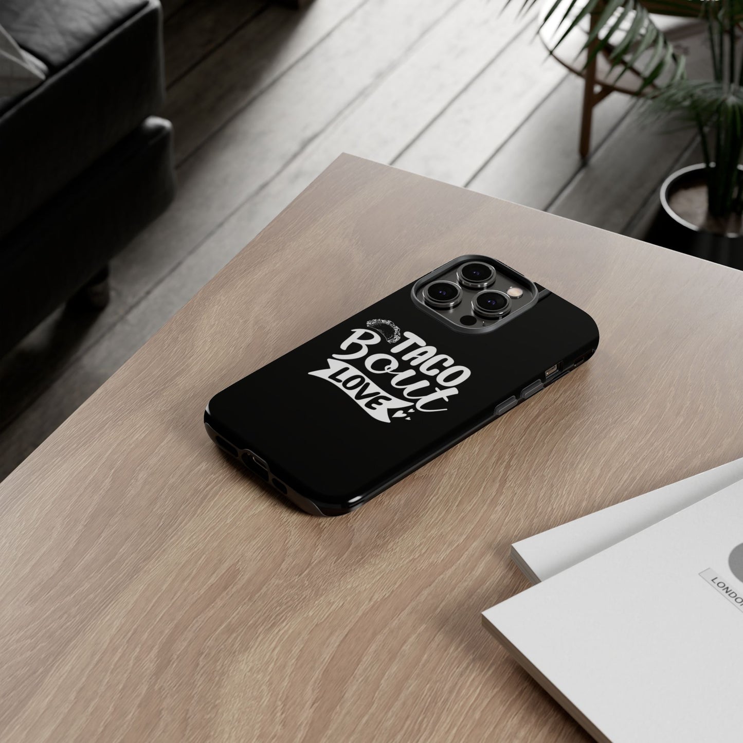 Taco Bout Love phone case | iPhone protective case, food pun design