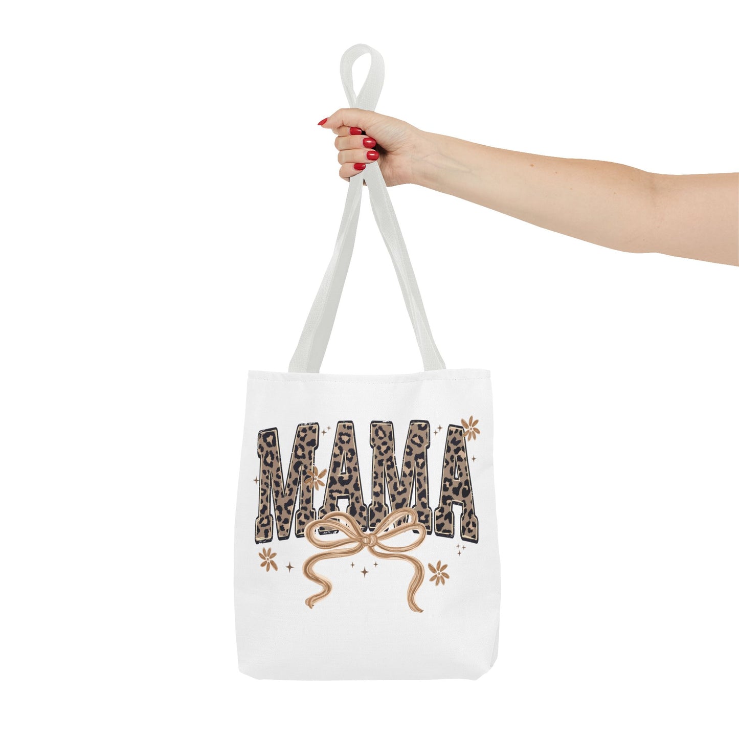 Leopard Print MAMA Script Tote Bag | Mama Tote