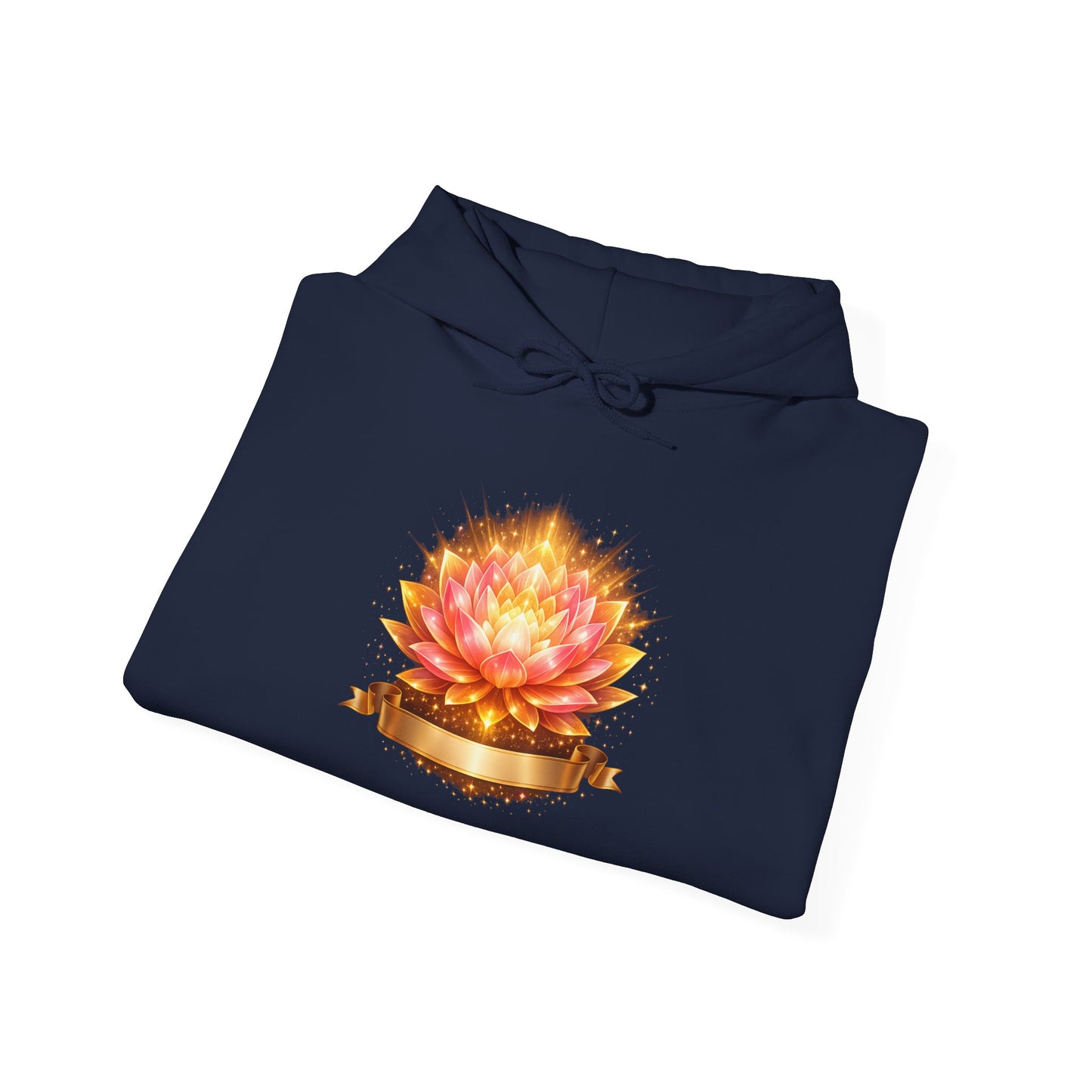 Lotus Meditation Hoodie — Glowing Lotus Candle Graphic Hoodie