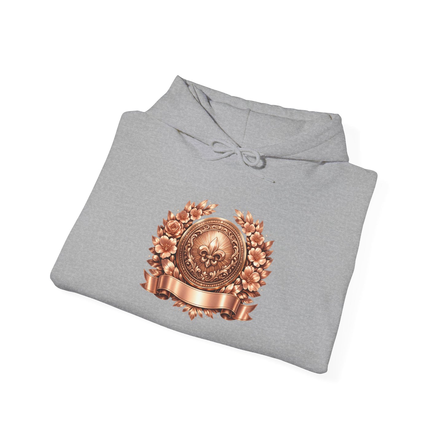 Hoodie — Vintage Bronze Crest Emblem Hoodie