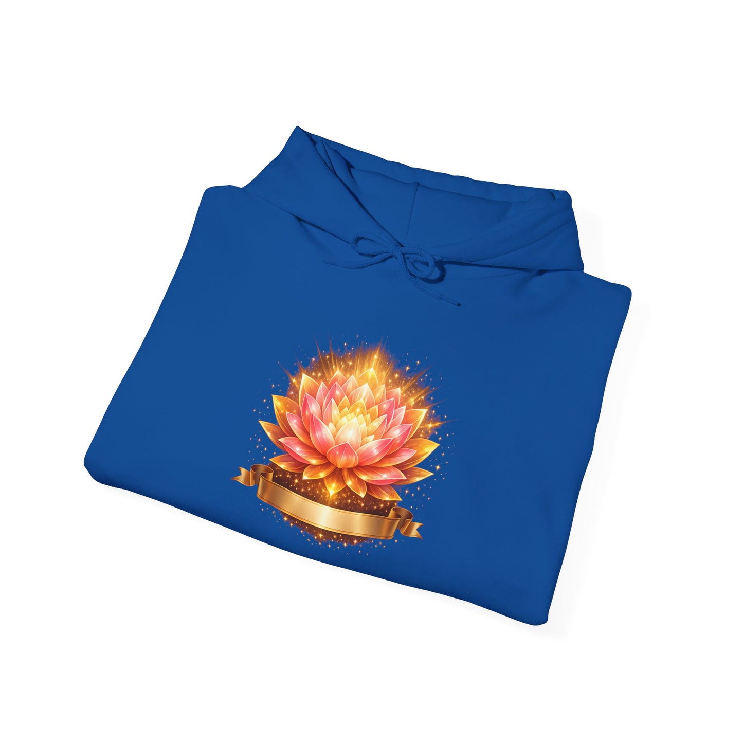 Lotus Meditation Hoodie — Glowing Lotus Candle Graphic Hoodie