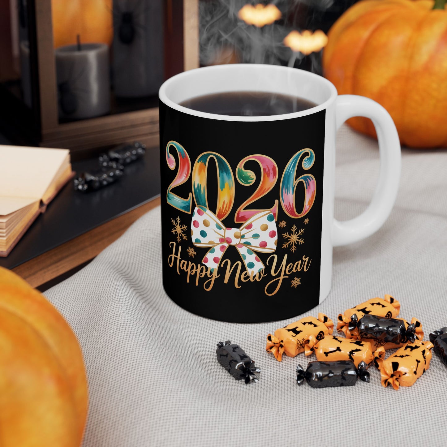 2026 Colorful Numbers Happy New Year Mug | New Year Celebration Ceramic Mug