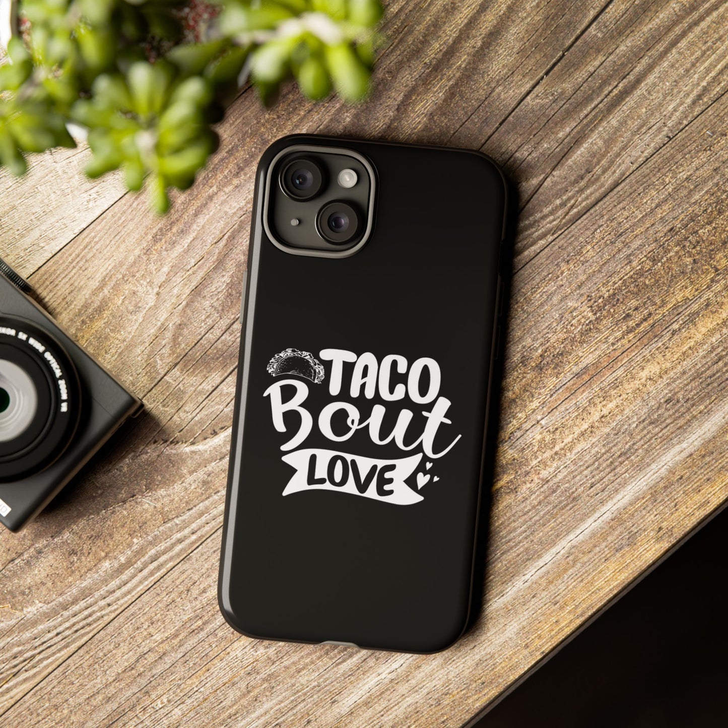 Taco Bout Love phone case | iPhone protective case, food pun design