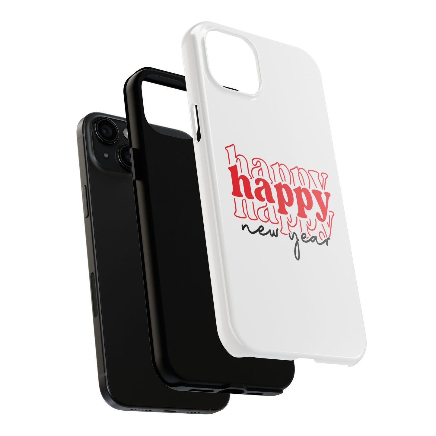 Happy Happy New Year Phone Case | New Year Typographic Design