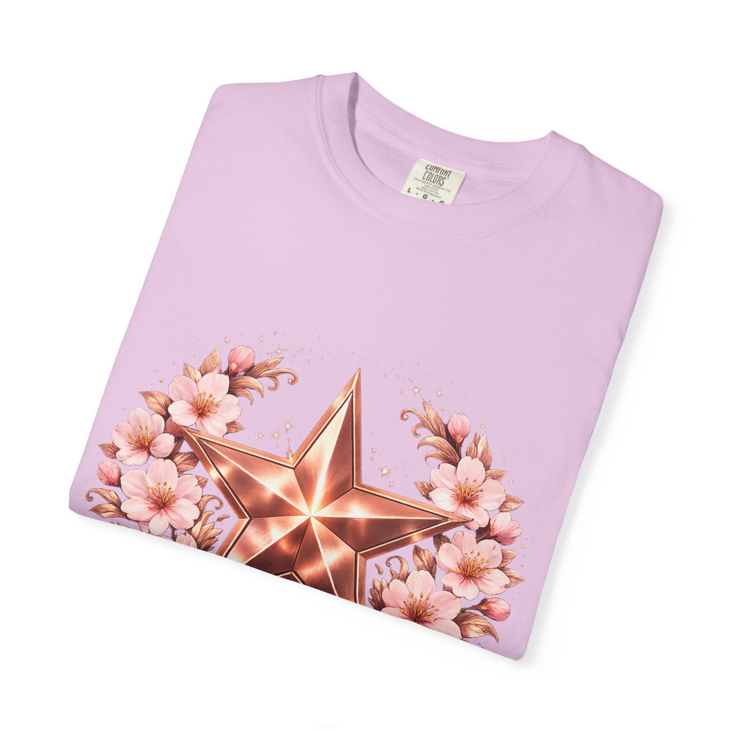Rose Gold Floral Star T-Shirt