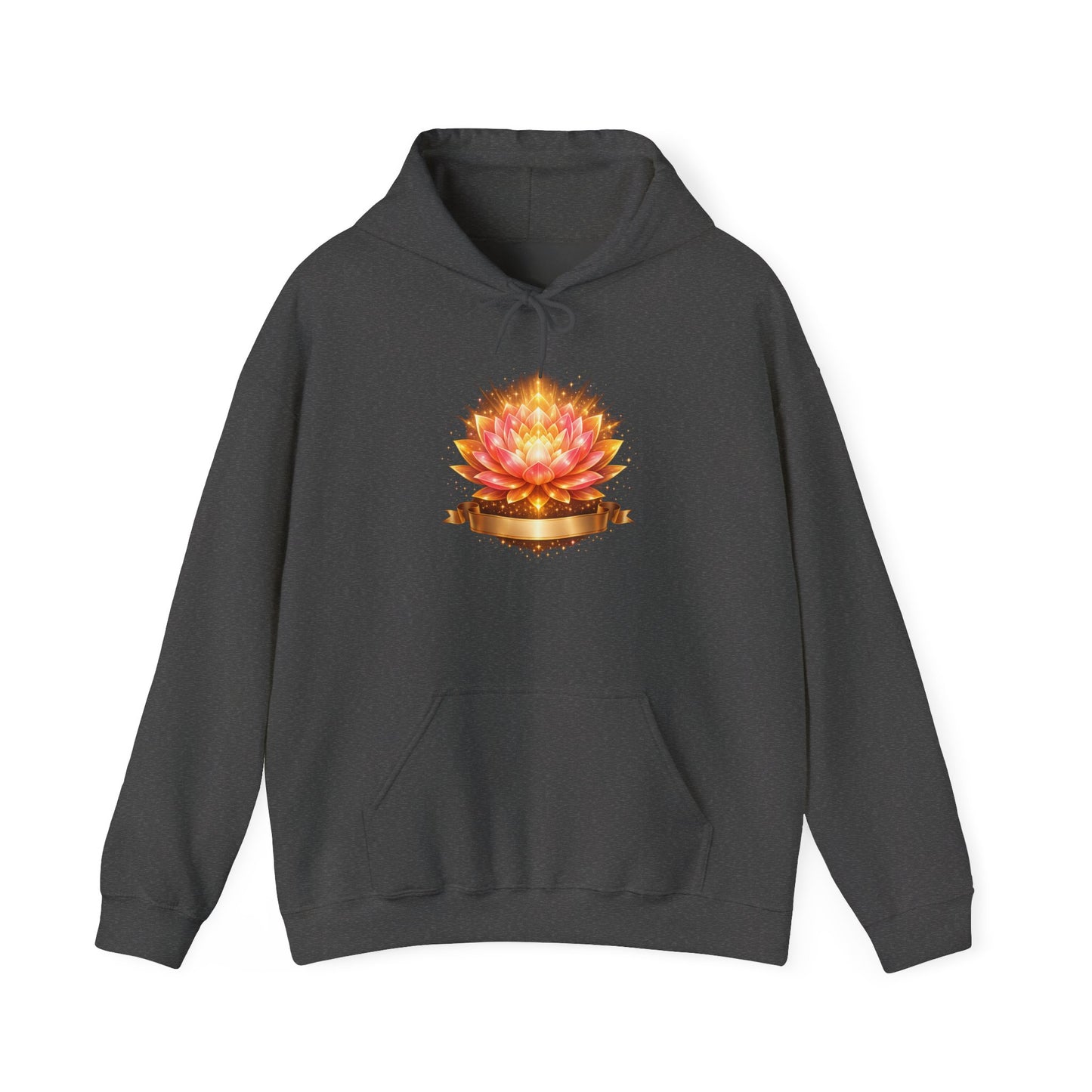 Lotus Meditation Hoodie — Glowing Lotus Candle Graphic Hoodie