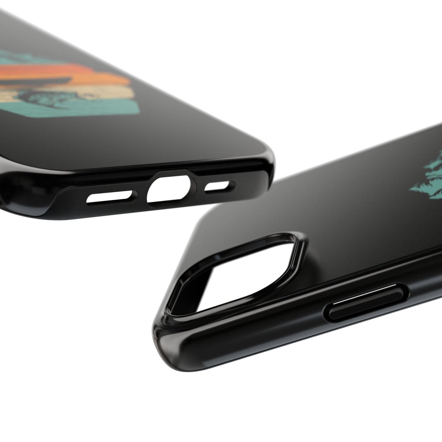 Retro Fishing Sunset Phone Case | Bass Boat Angler Design