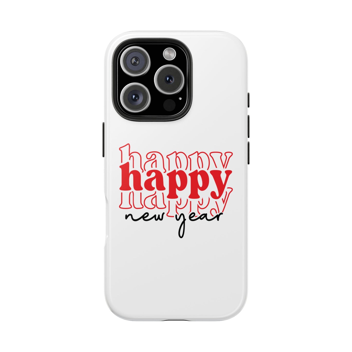 Happy Happy New Year Phone Case | New Year Typographic Design