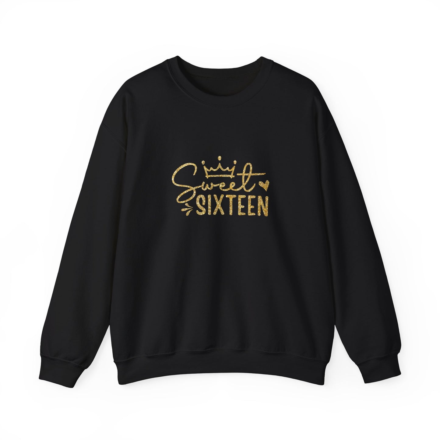 Sweet Sixteen sweatshirt | gold script birthday crewneck