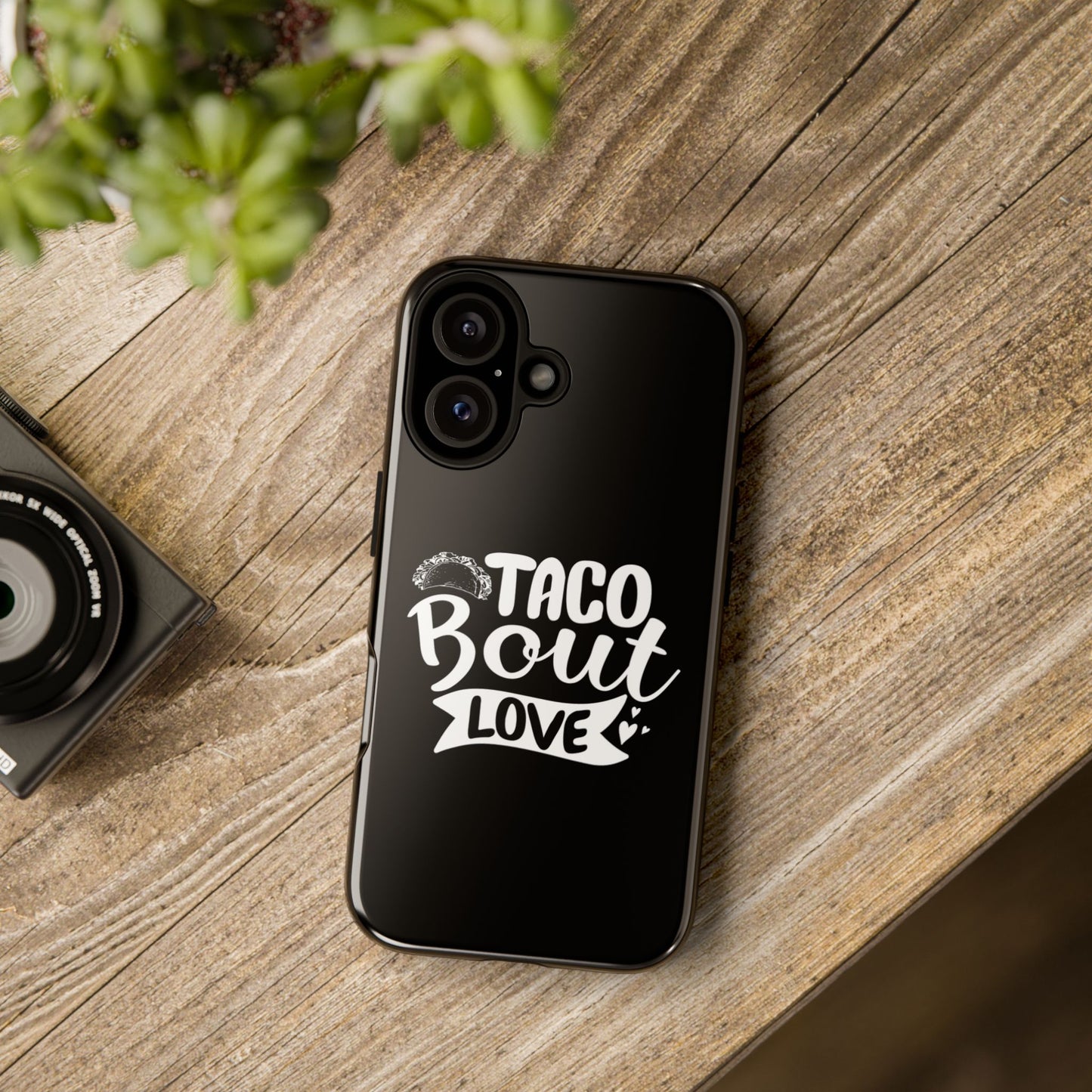 Taco Bout Love phone case | iPhone protective case, food pun design