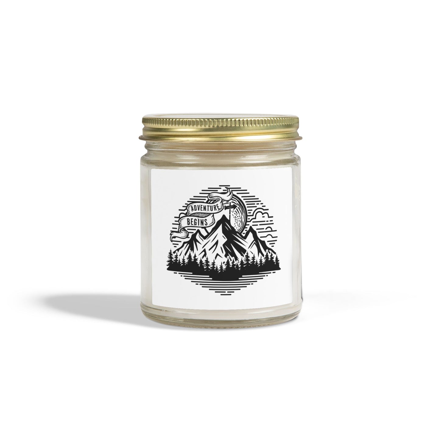 Mountain Adventure Candle Coconut Apricot Wax 4oz 9oz | Travel Illustration