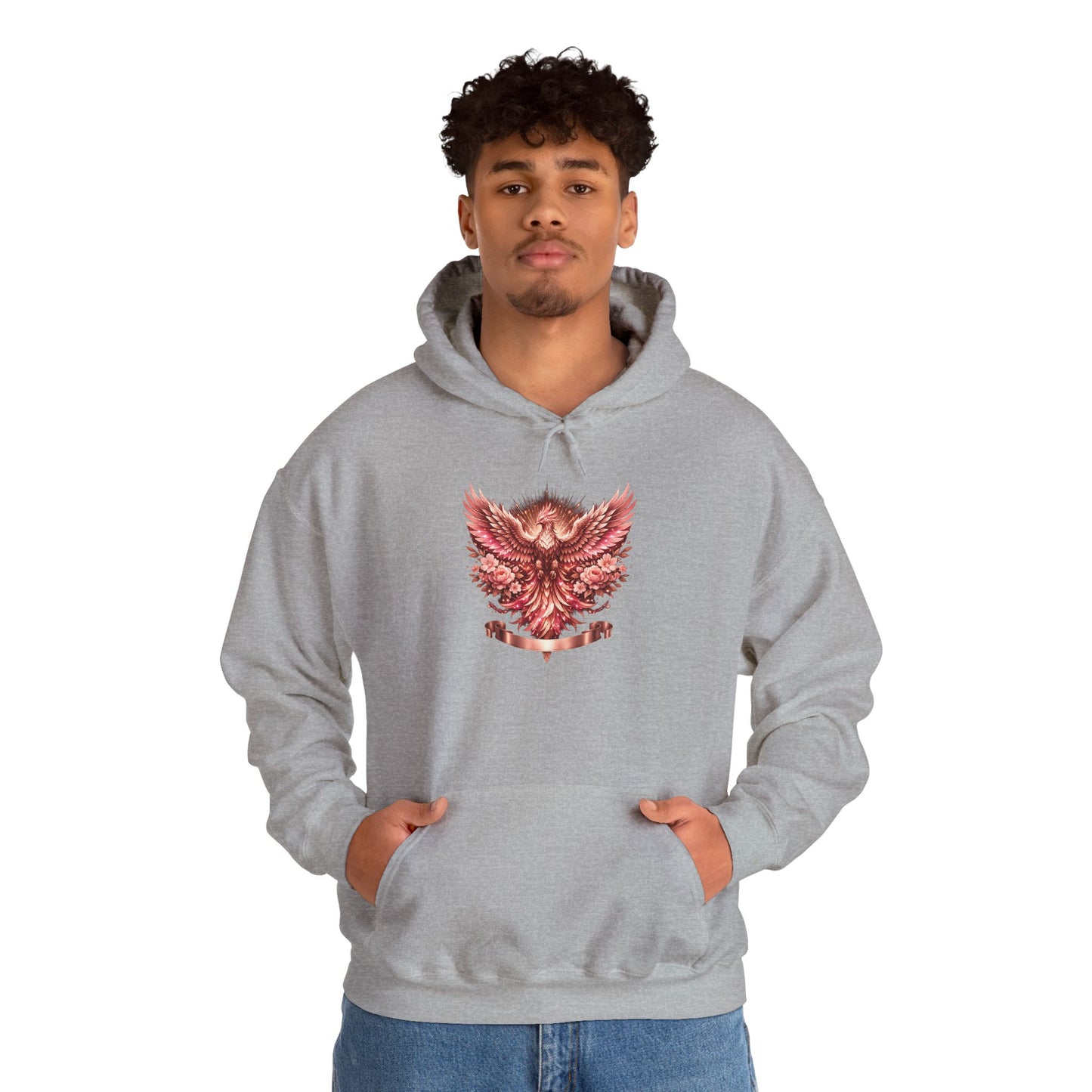 Red Phoenix Graphic Hoodie — Mythical Firebird Sweatshirt