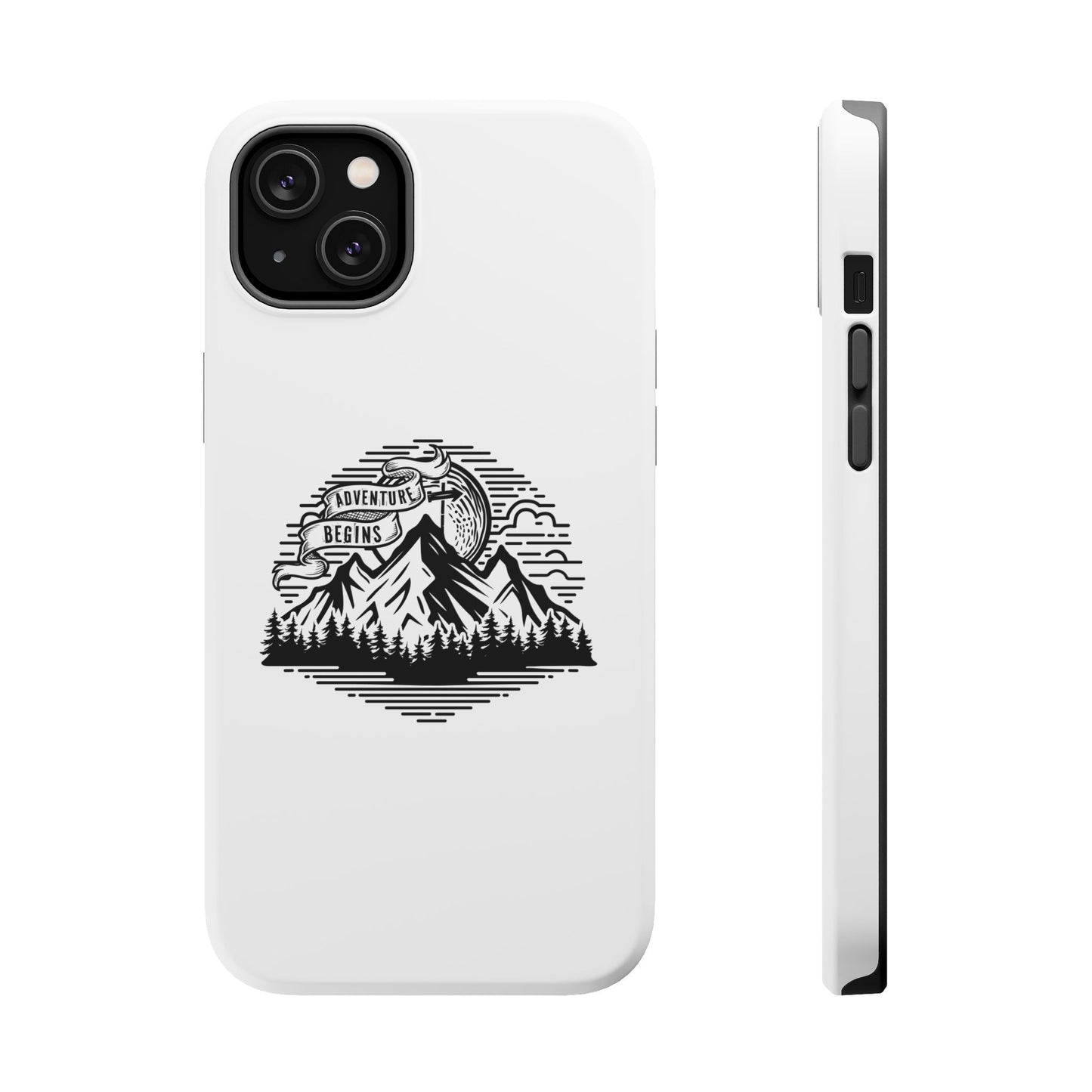 Mountain Adventure Illustration Phone Case | Magnetic Impact-Resistant Case