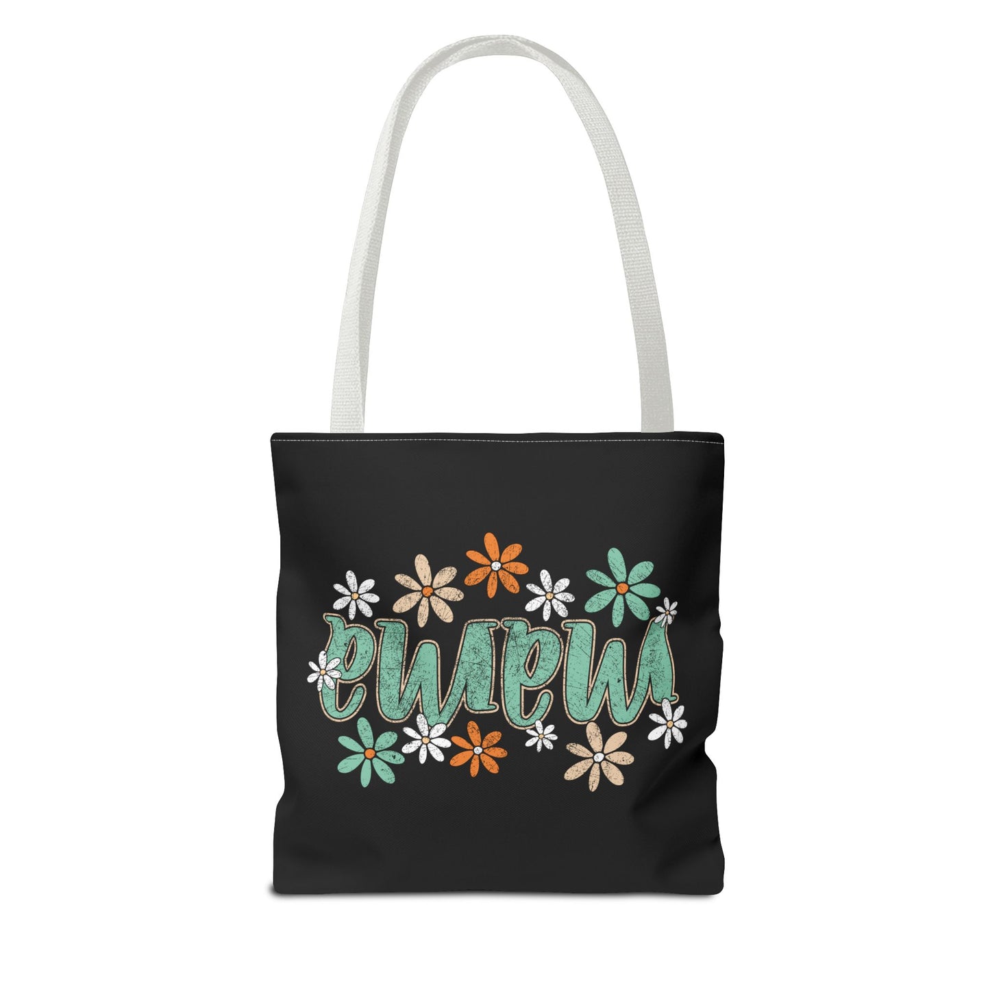 Mama floral script Tote Bag | daisy flower design