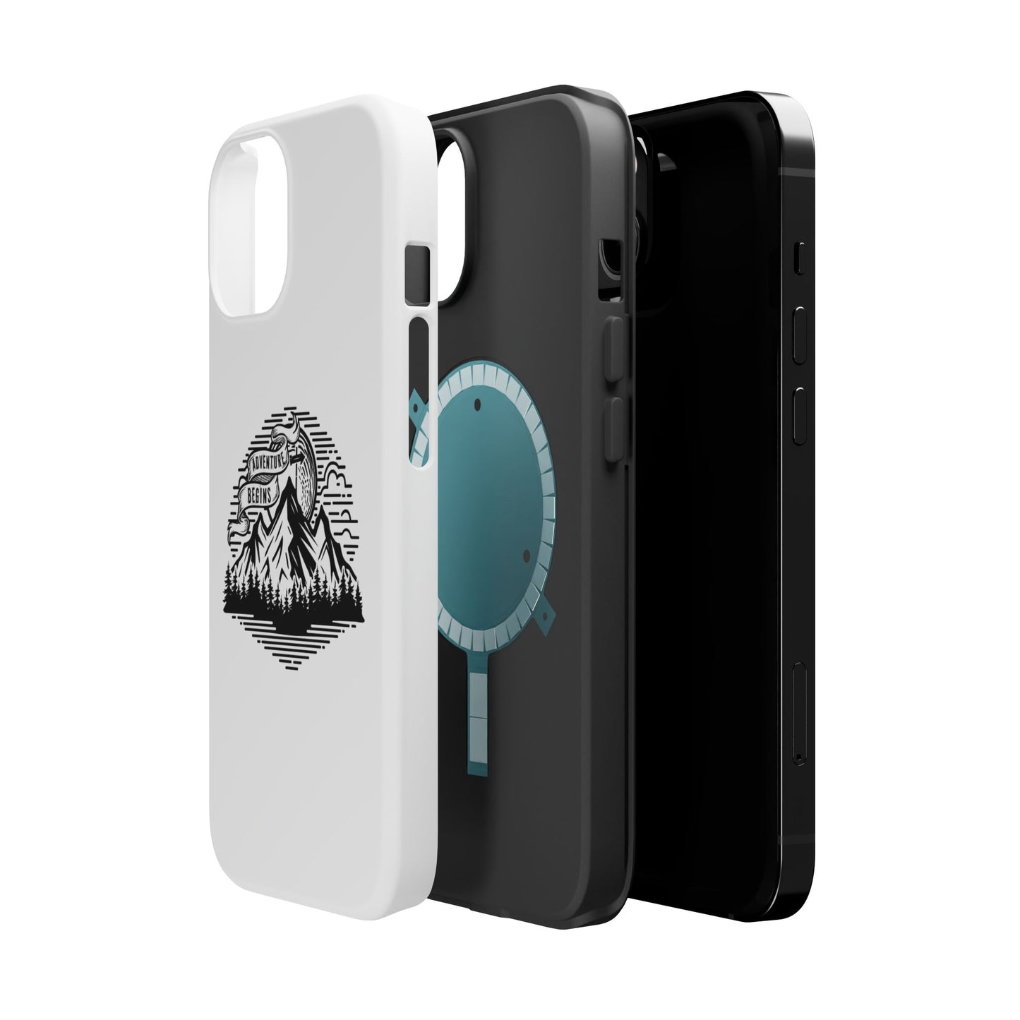 Mountain Adventure Illustration Phone Case | Magnetic Impact-Resistant Case