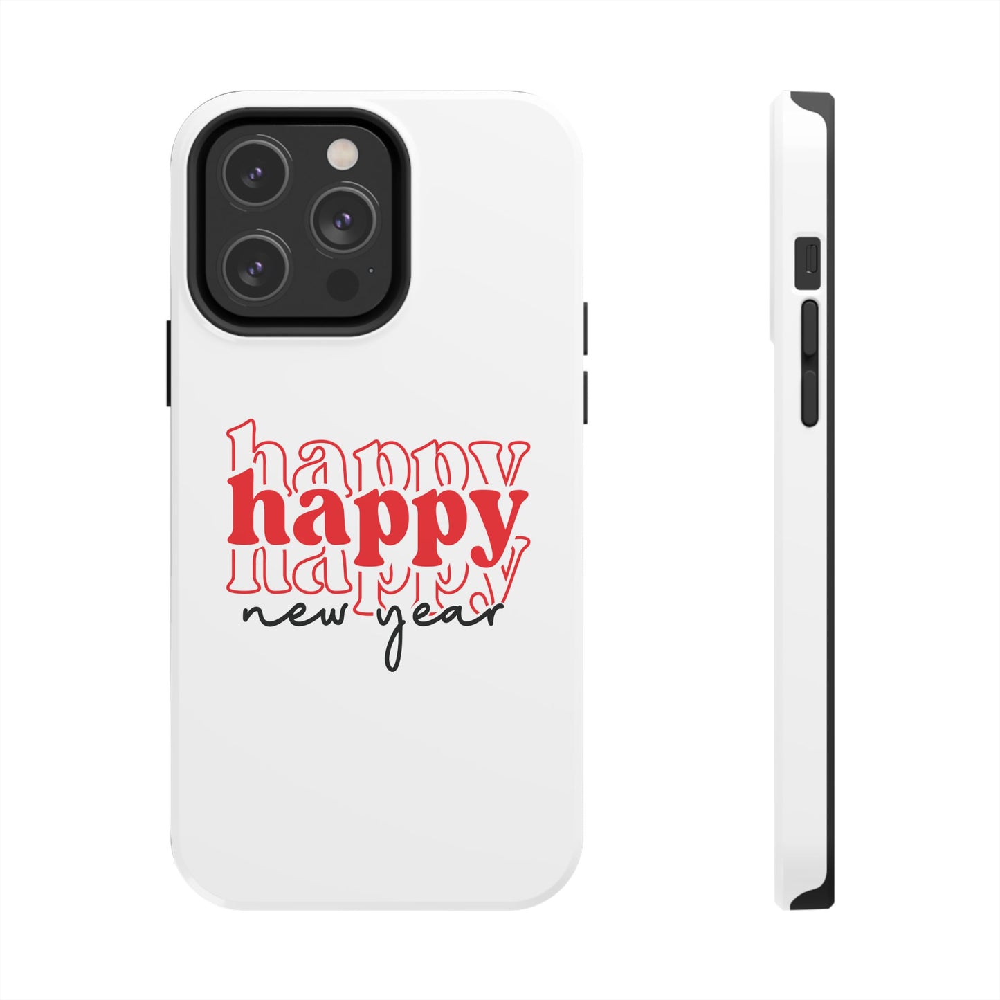 Happy Happy New Year Phone Case | New Year Typographic Design