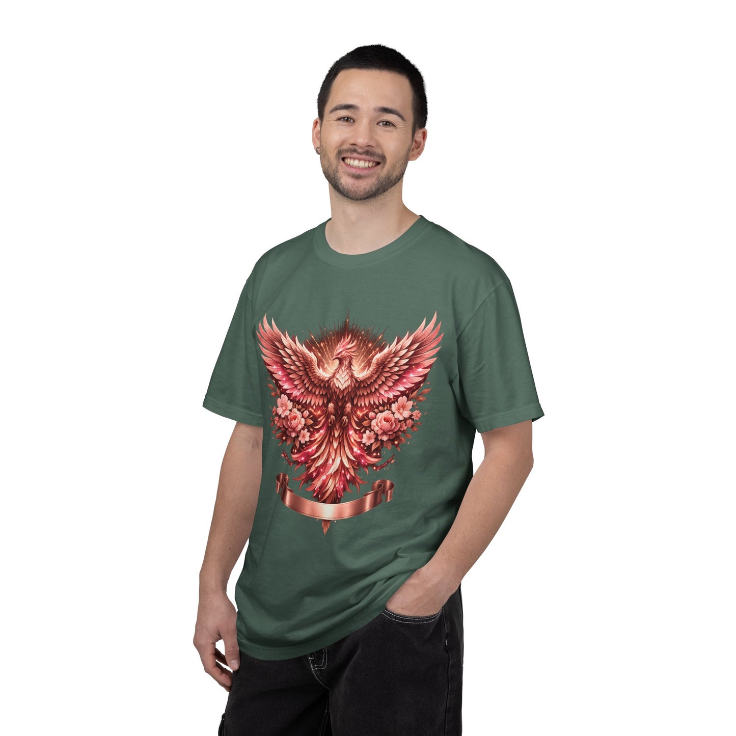 Phoenix Floral T-Shirt — Rising Phoenix Graphic Tee