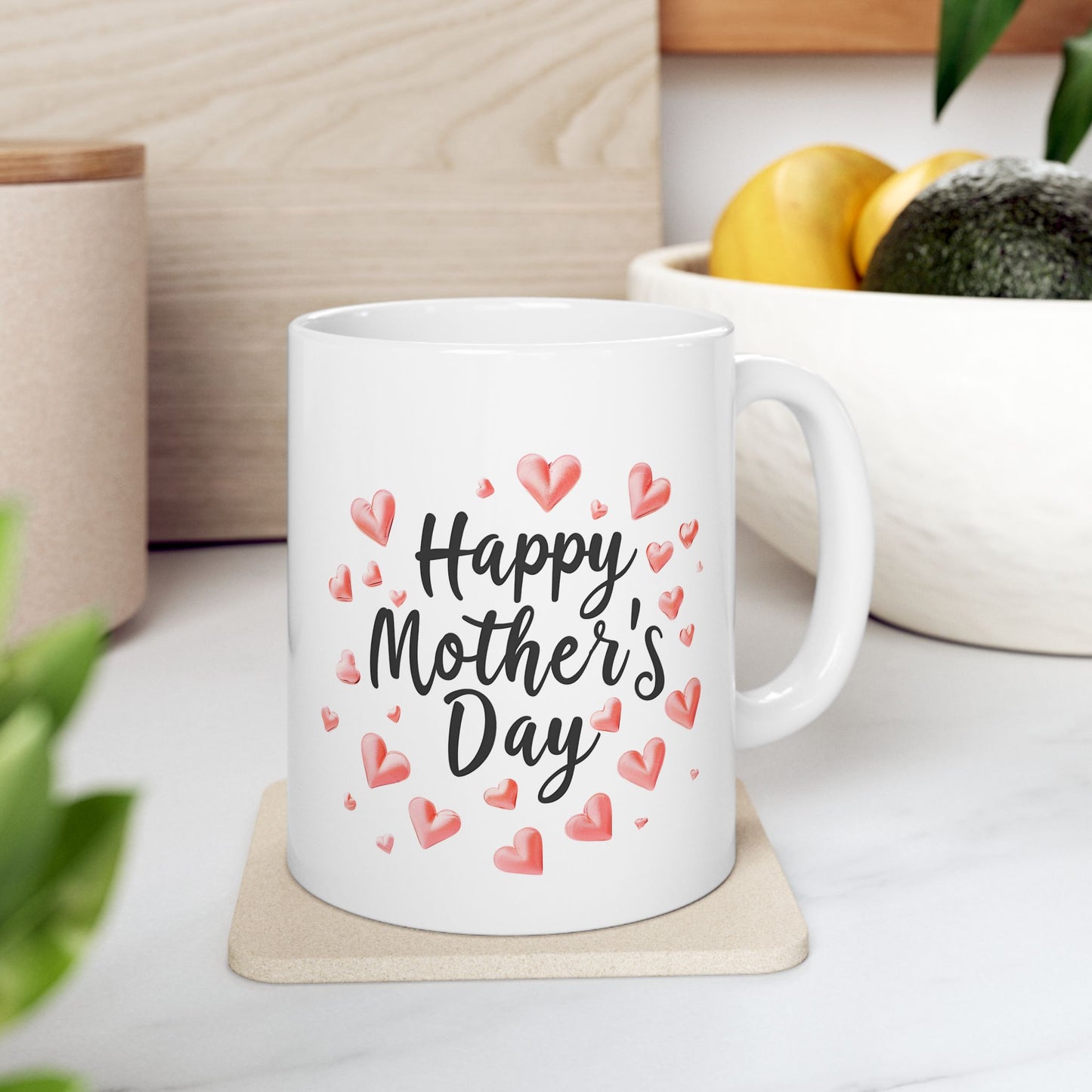 Happy Mother's Day Hearts Mug | Mother's Day Ceramic Mug