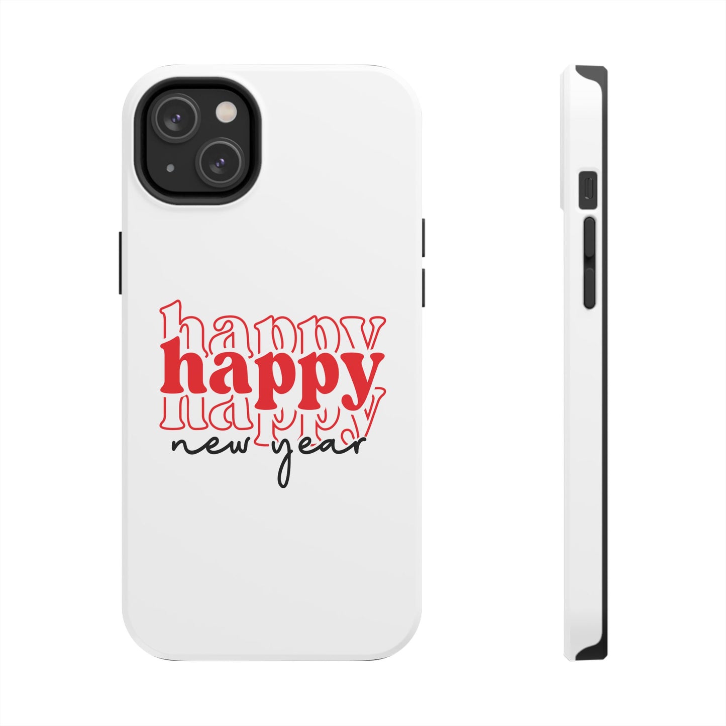 Happy Happy New Year Phone Case | New Year Typographic Design