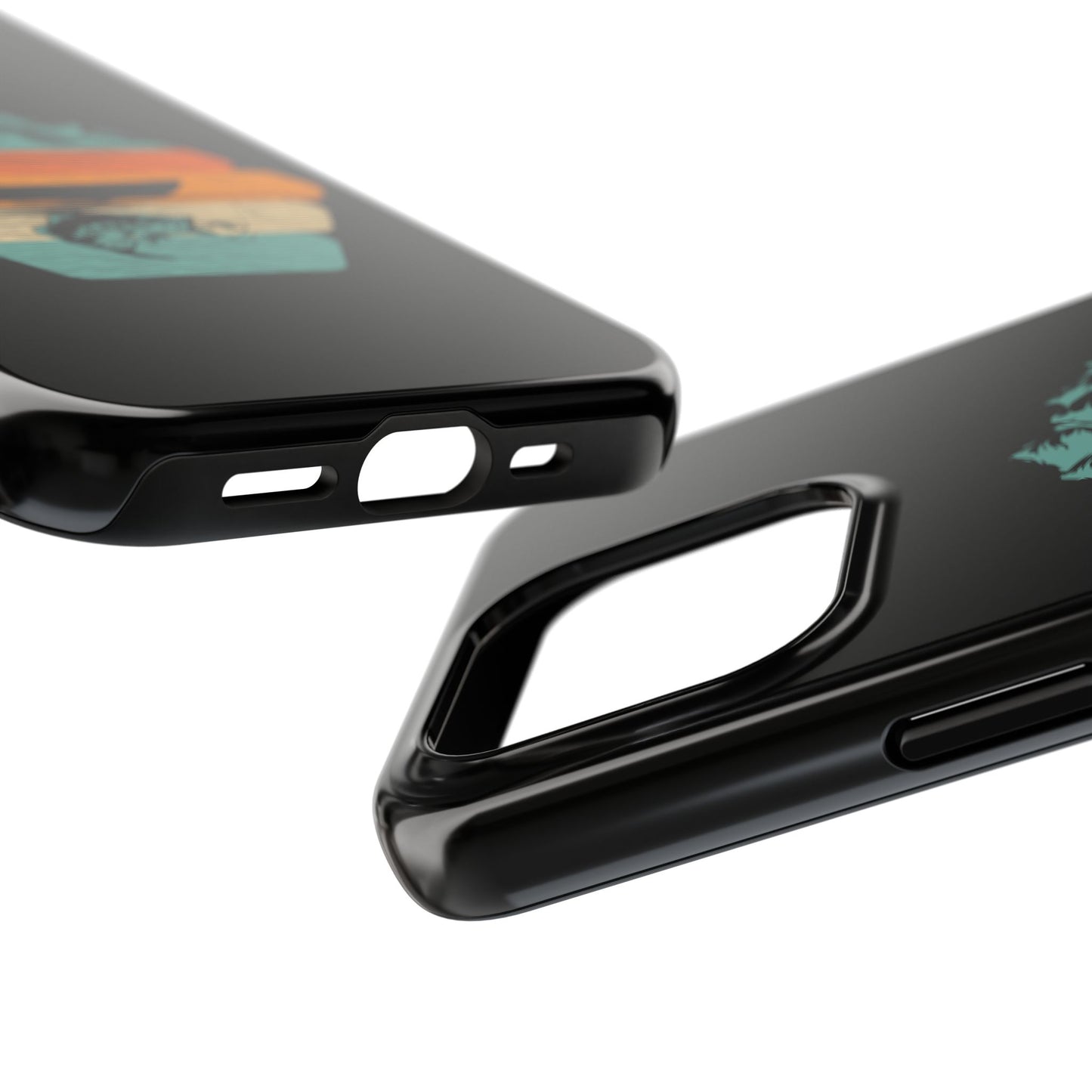 Retro Fishing Sunset Phone Case | Bass Boat Angler Design
