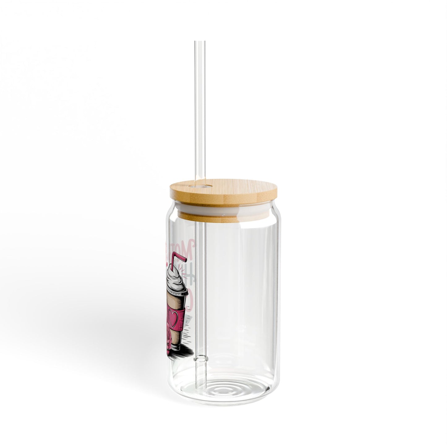 Mother Hustler with a Side of Coffee Sipper Glass