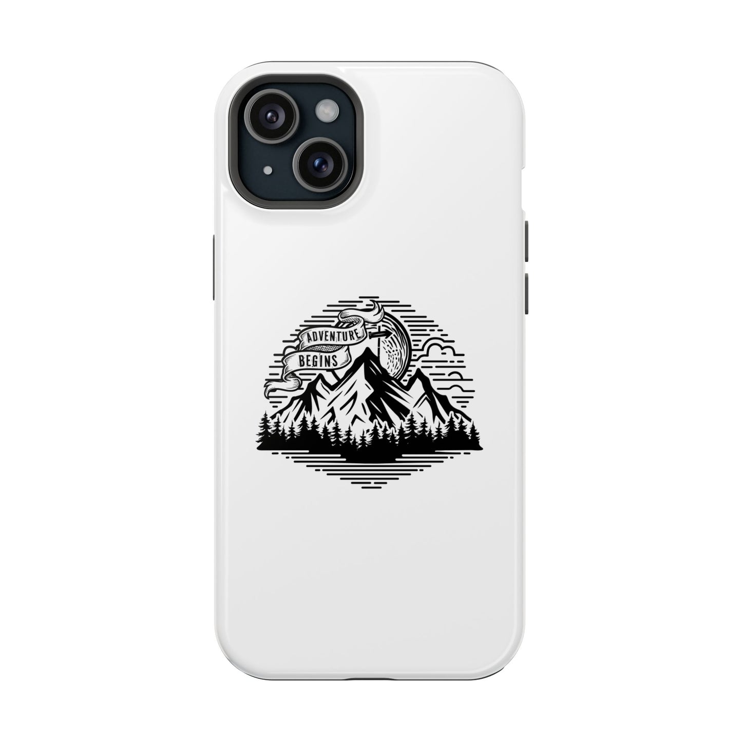 Mountain Adventure Illustration Phone Case | Magnetic Impact-Resistant Case