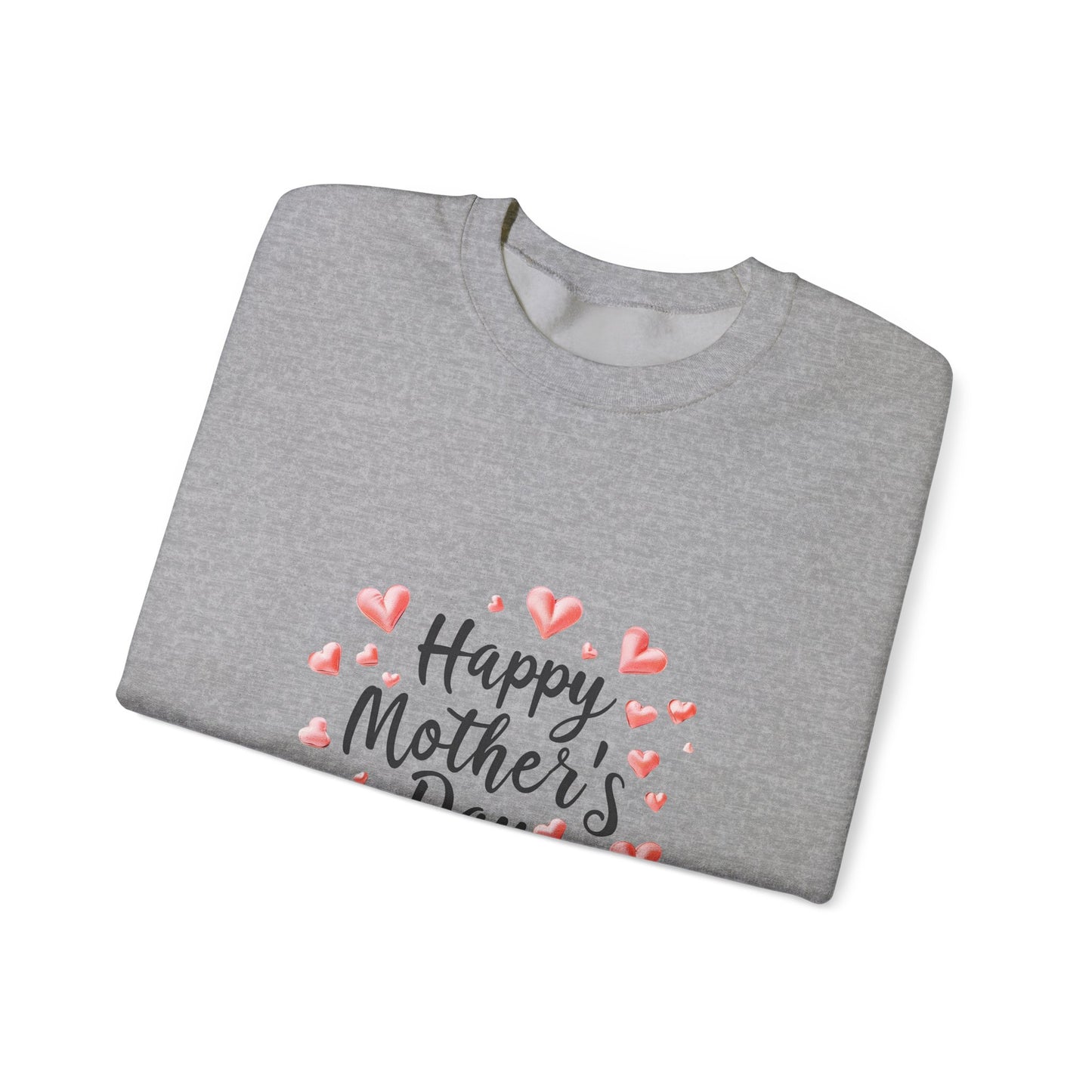 Happy Mother's Day Hearts Crewneck Sweatshirt | Mother's Day Pullover