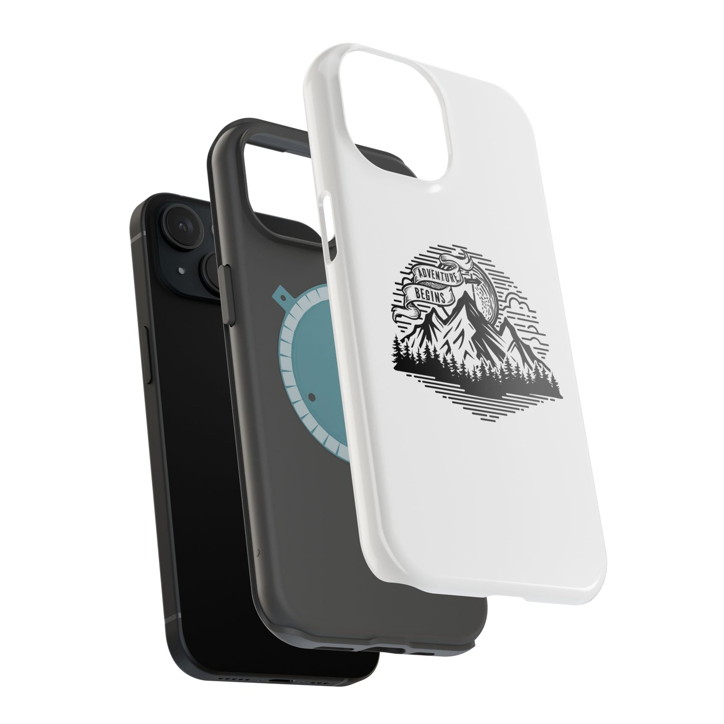 Mountain Adventure Illustration Phone Case | Magnetic Impact-Resistant Case