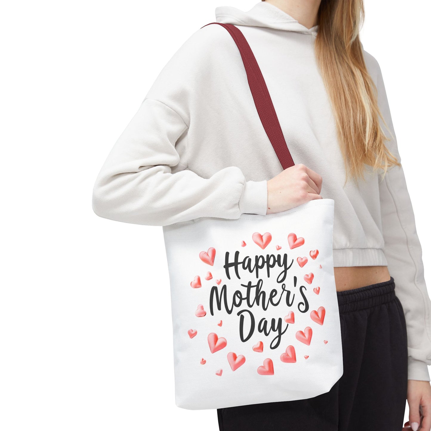 Happy Mother's Day Hearts Tote Bag | Mother's Day Tote