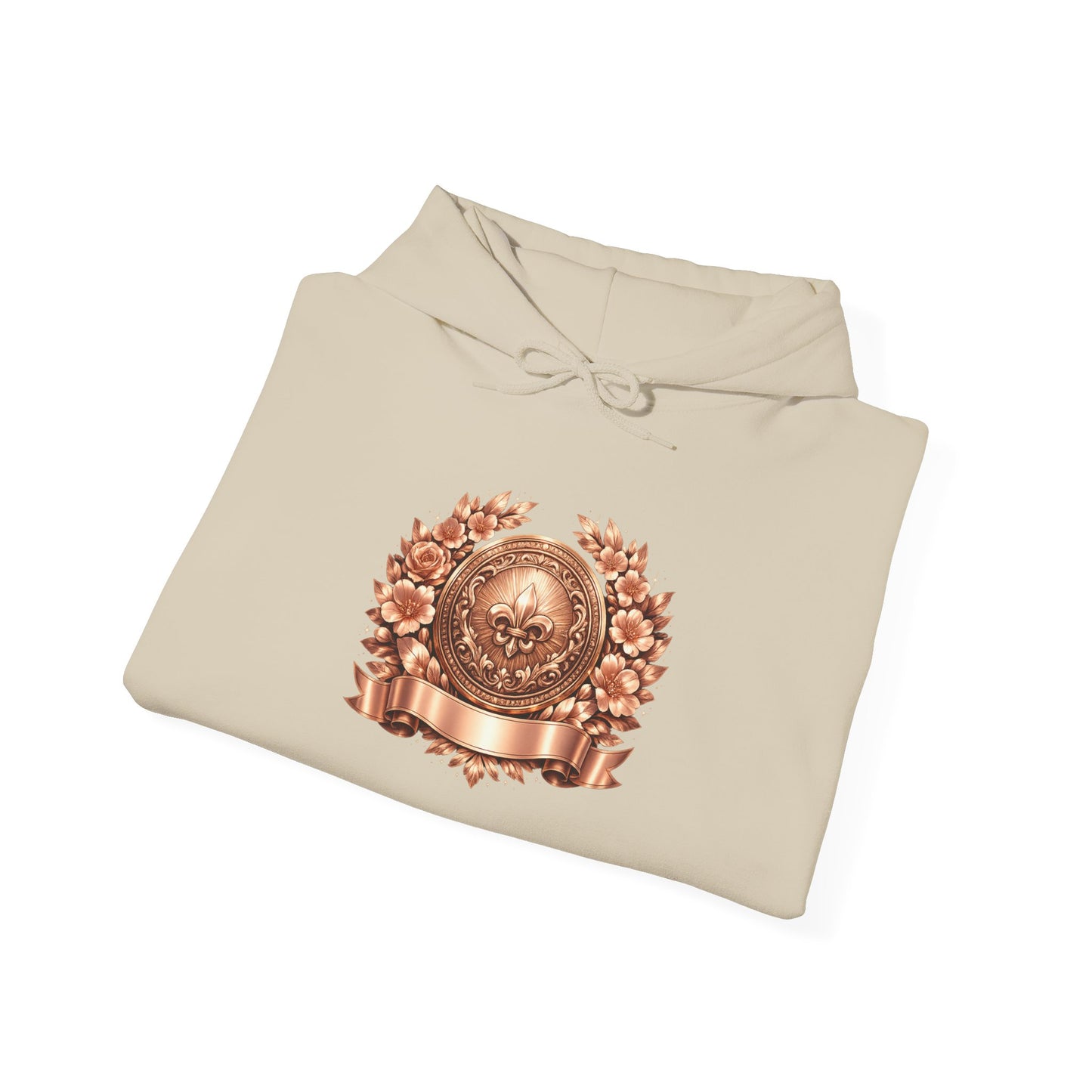 Hoodie — Vintage Bronze Crest Emblem Hoodie
