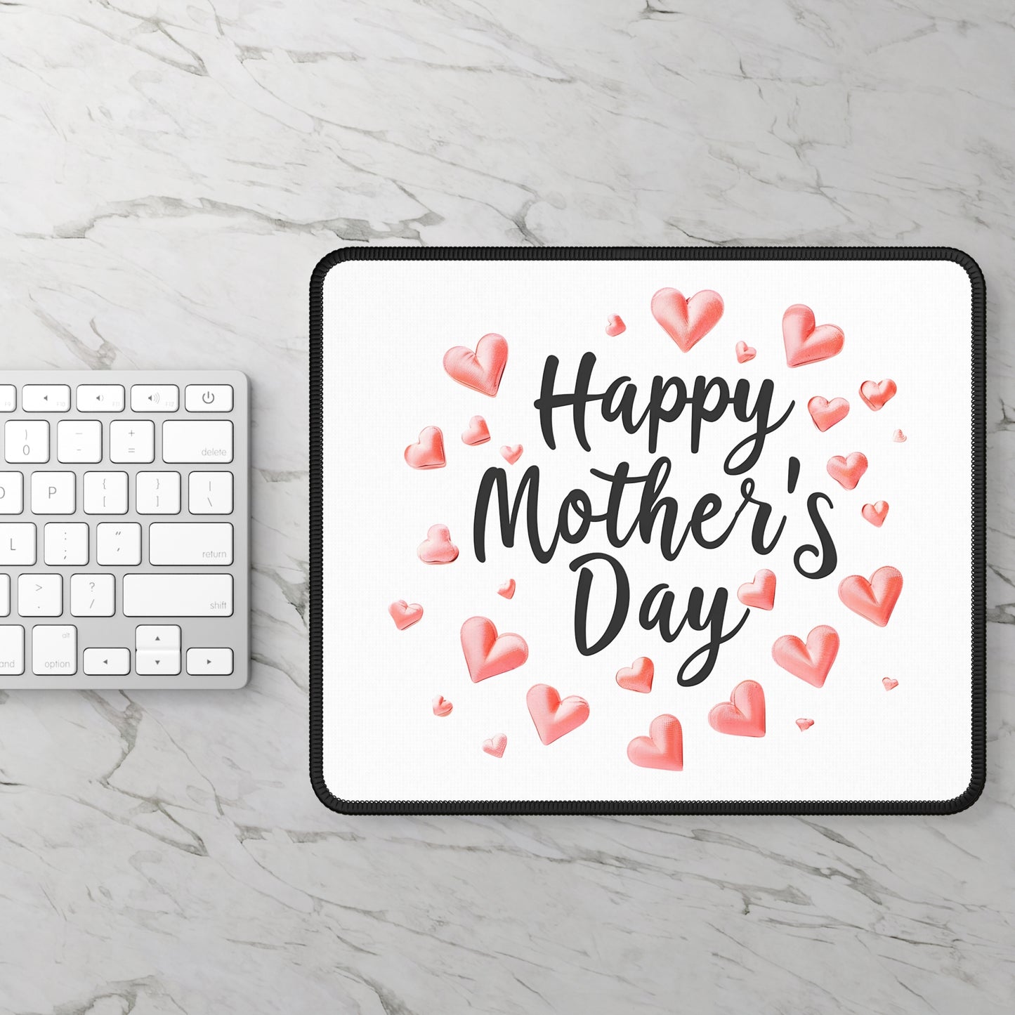 Happy Mother's Day hearts Gaming Mouse Pad | Mother's Day desk accessory